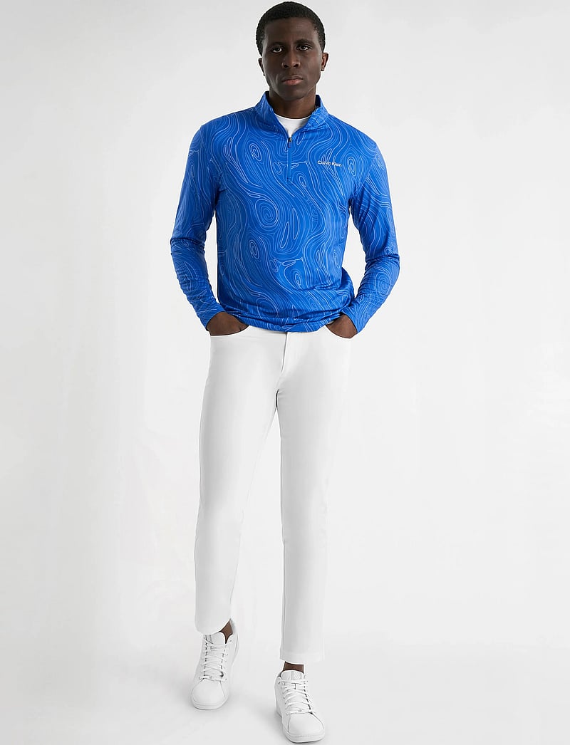 Calvin Klein Golf - PRINTED NEWPORT HALF ZIP - fleece og mellemlag - saphire - 3