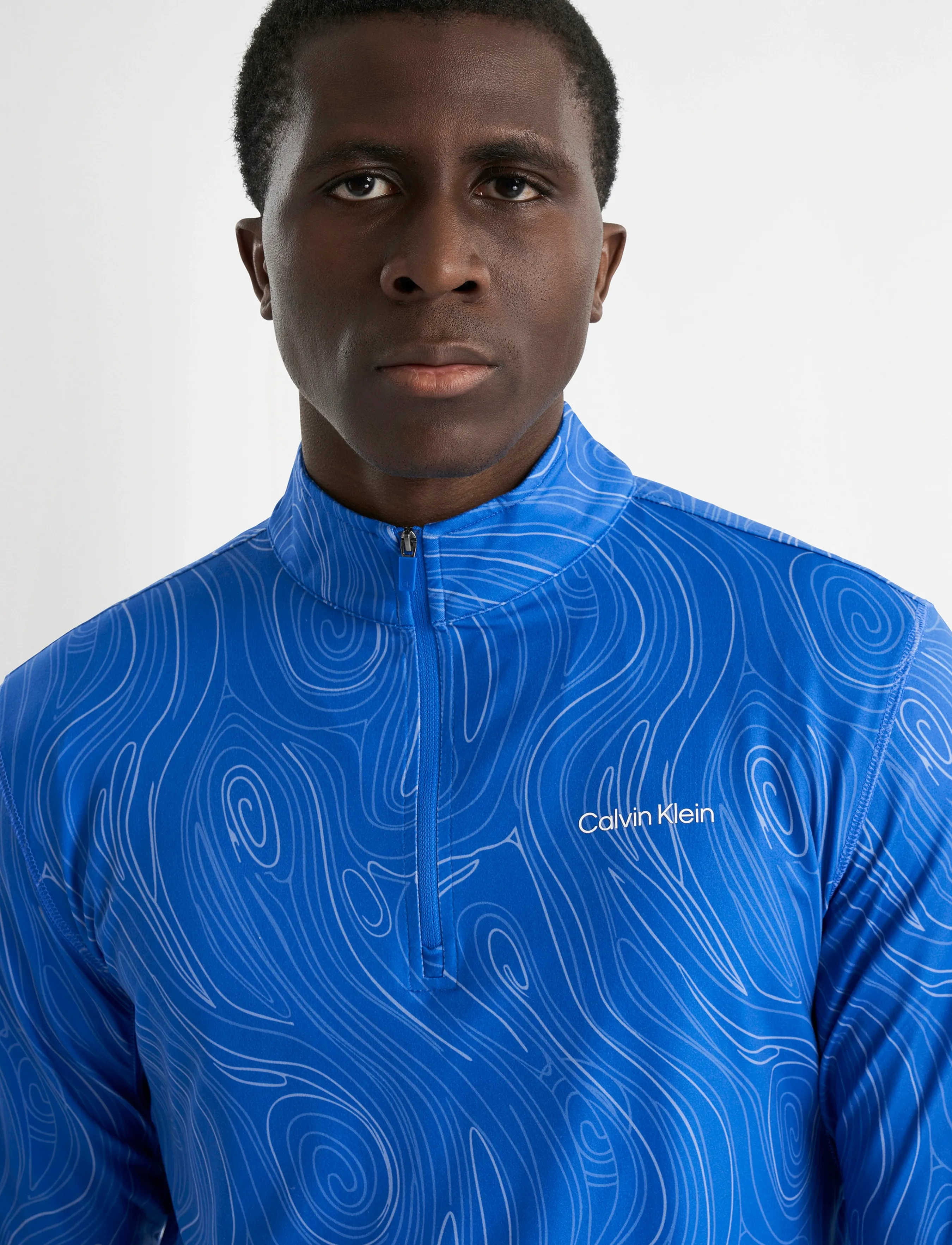 Calvin Klein Golf - PRINTED NEWPORT HALF ZIP - fleece - saphire - 4