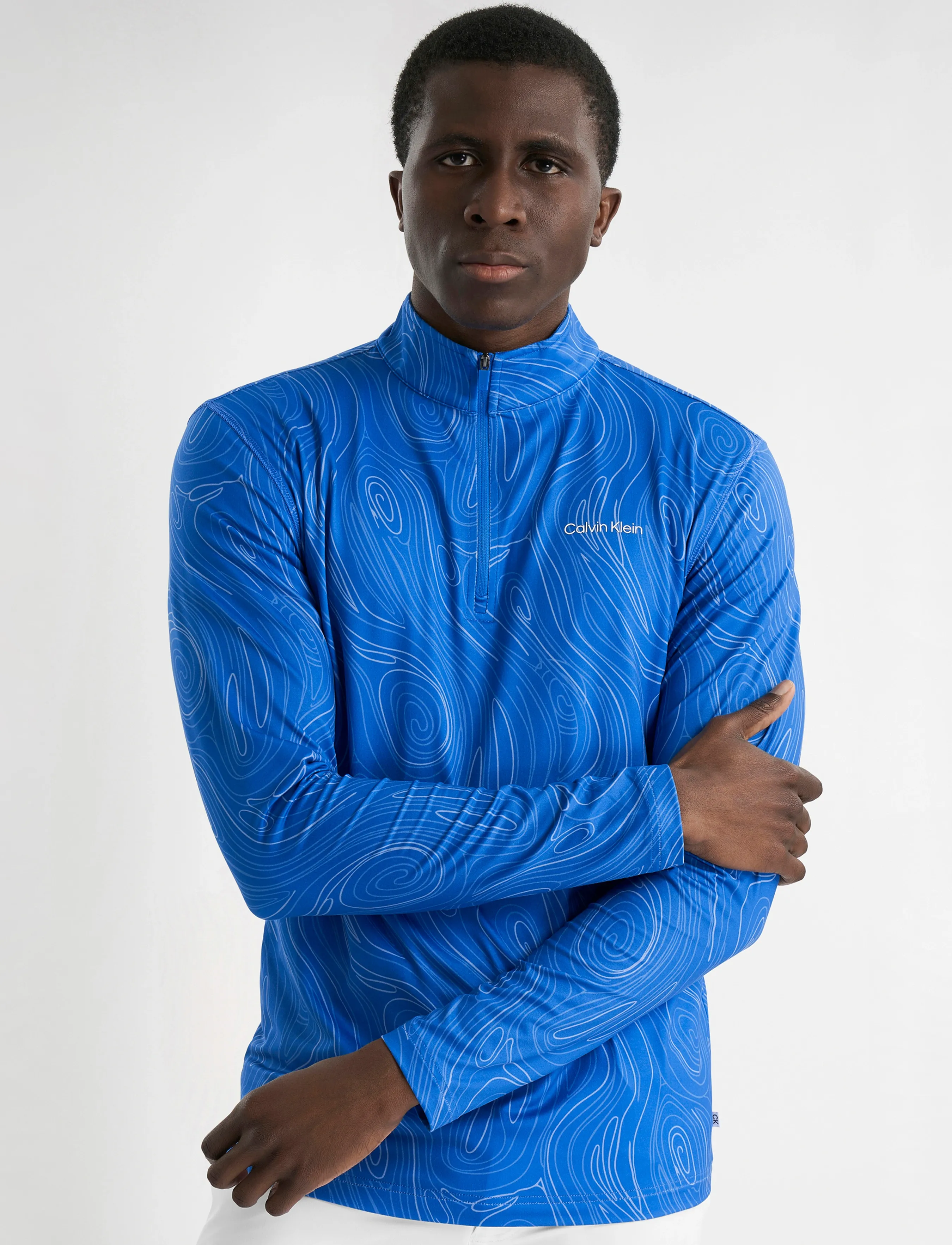 Calvin Klein Golf - PRINTED NEWPORT HALF ZIP - fleece & midlayer - saphire - 5
