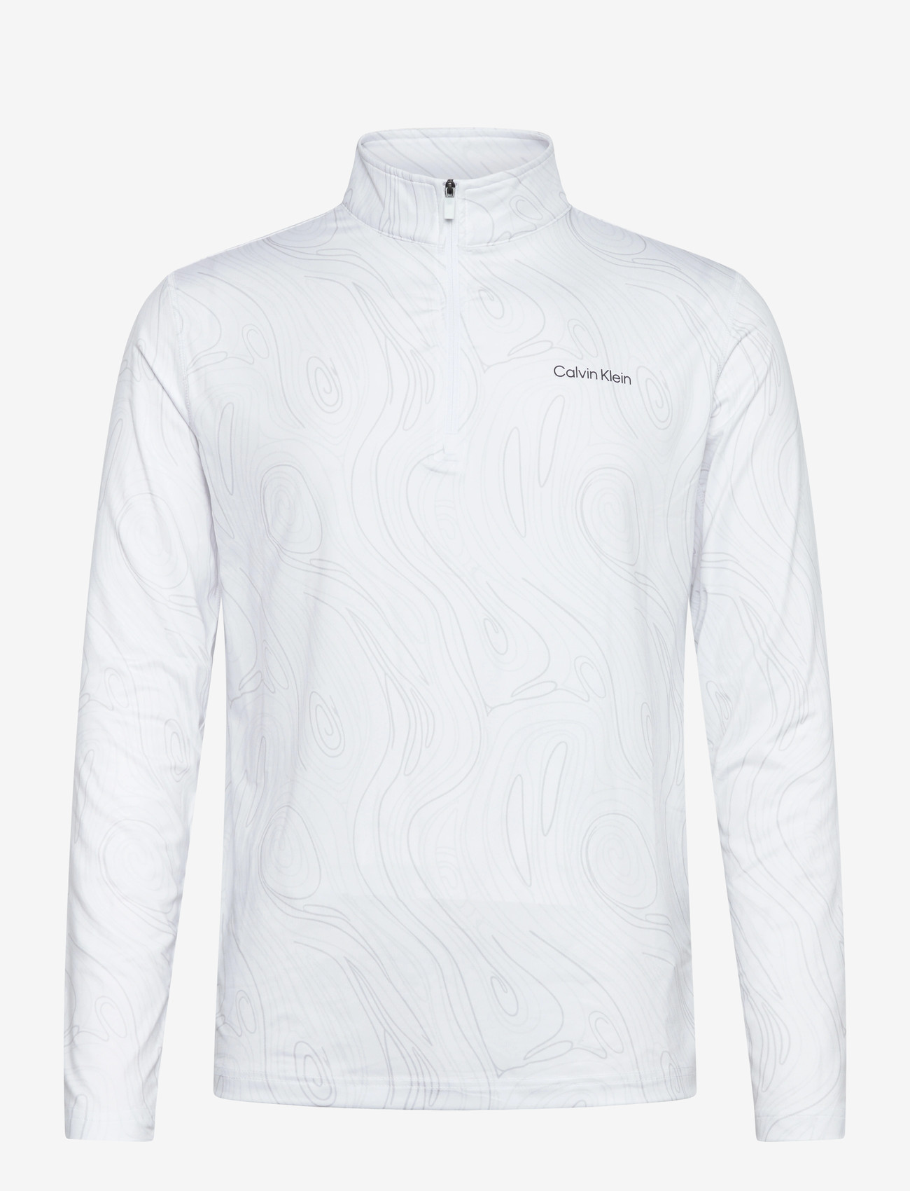 Calvin Klein Golf - PRINTED NEWPORT HALF ZIP - langarmshirts - white marble - 0