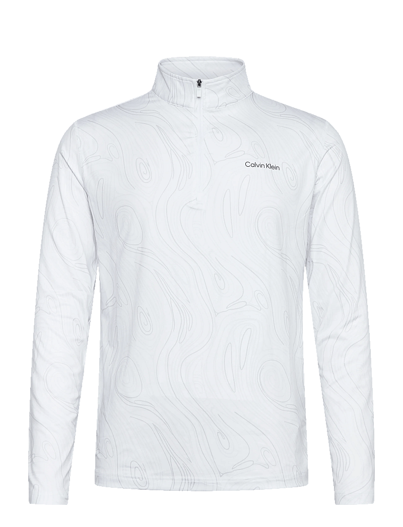 Calvin Klein Golf - PRINTED NEWPORT HALF ZIP - langarmshirts - white marble - 0