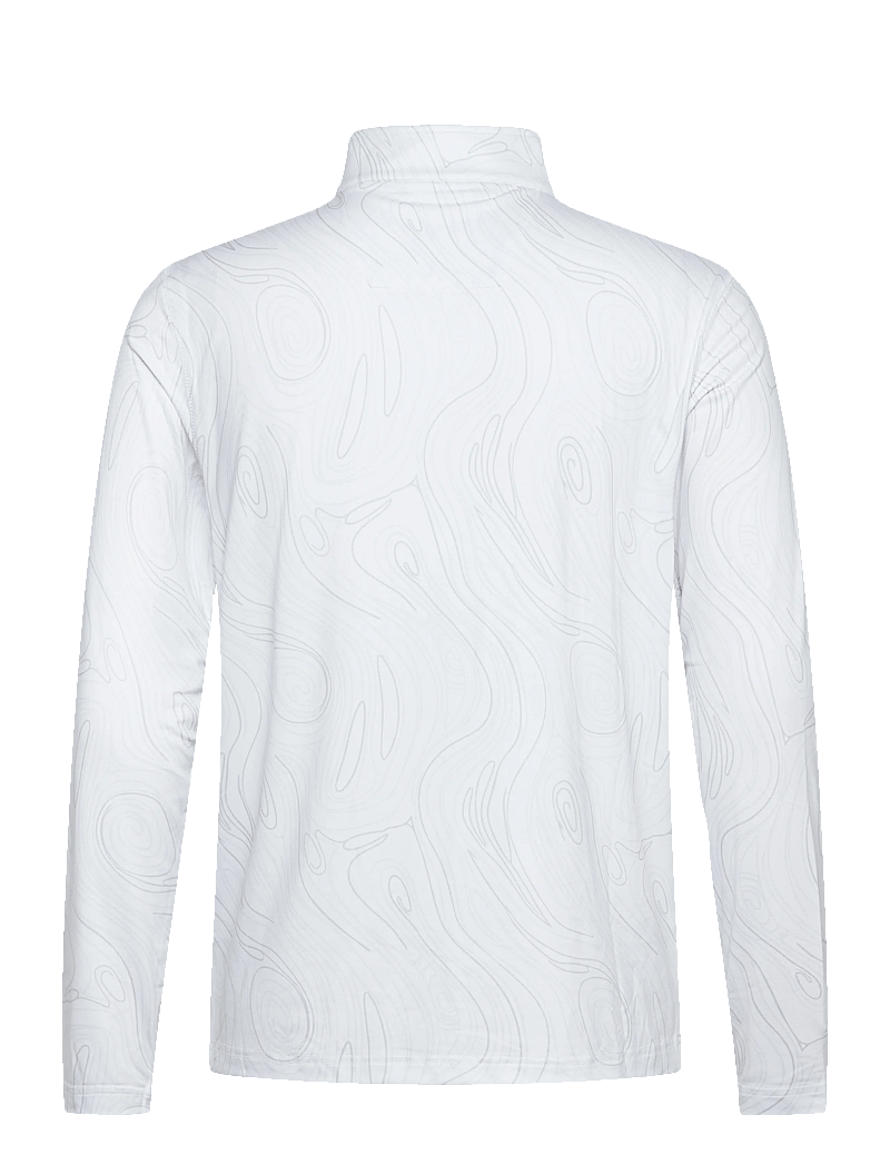 Calvin Klein Golf - PRINTED NEWPORT HALF ZIP - langarmshirts - white marble - 1