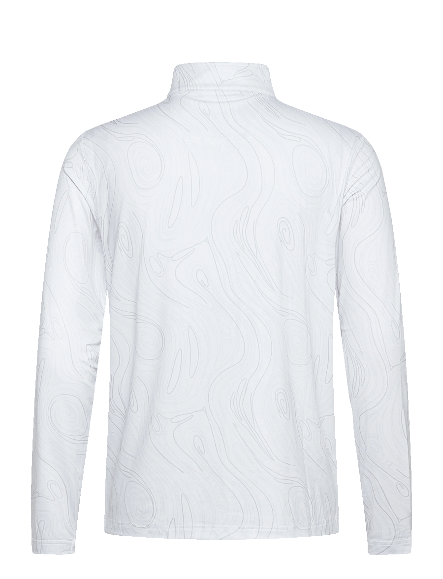 Calvin Klein Golf - PRINTED NEWPORT HALF ZIP - fleece & midlayer - white marble - 2