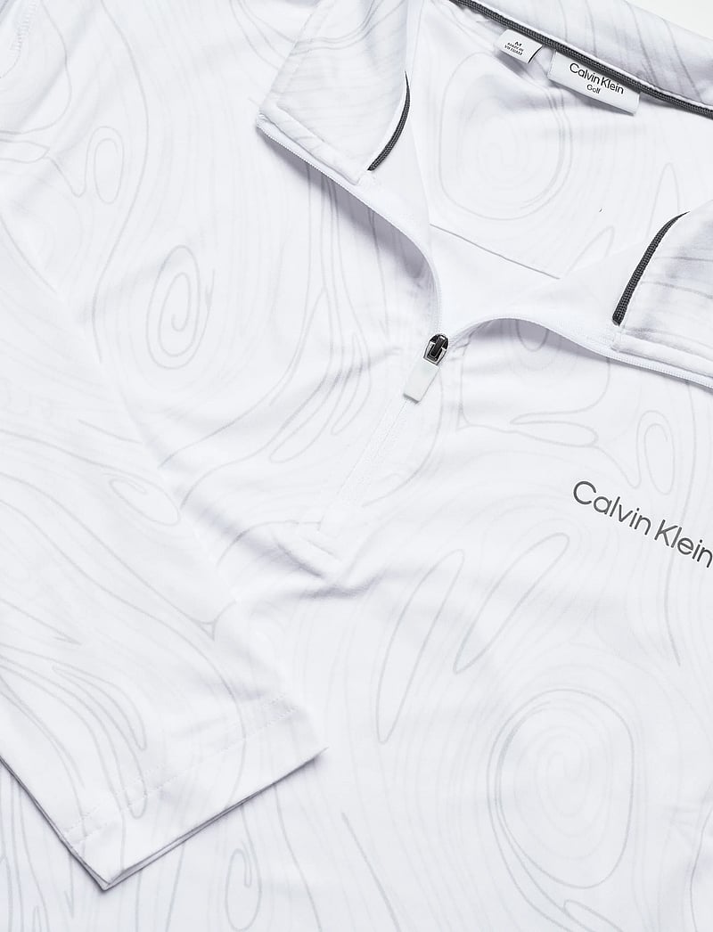 Calvin Klein Golf - PRINTED NEWPORT HALF ZIP - langarmshirts - white marble - 2
