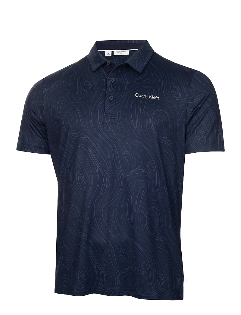 Calvin Klein Golf - MARBLE PRINT POLO - oberteile & t-shirts - navy - 1