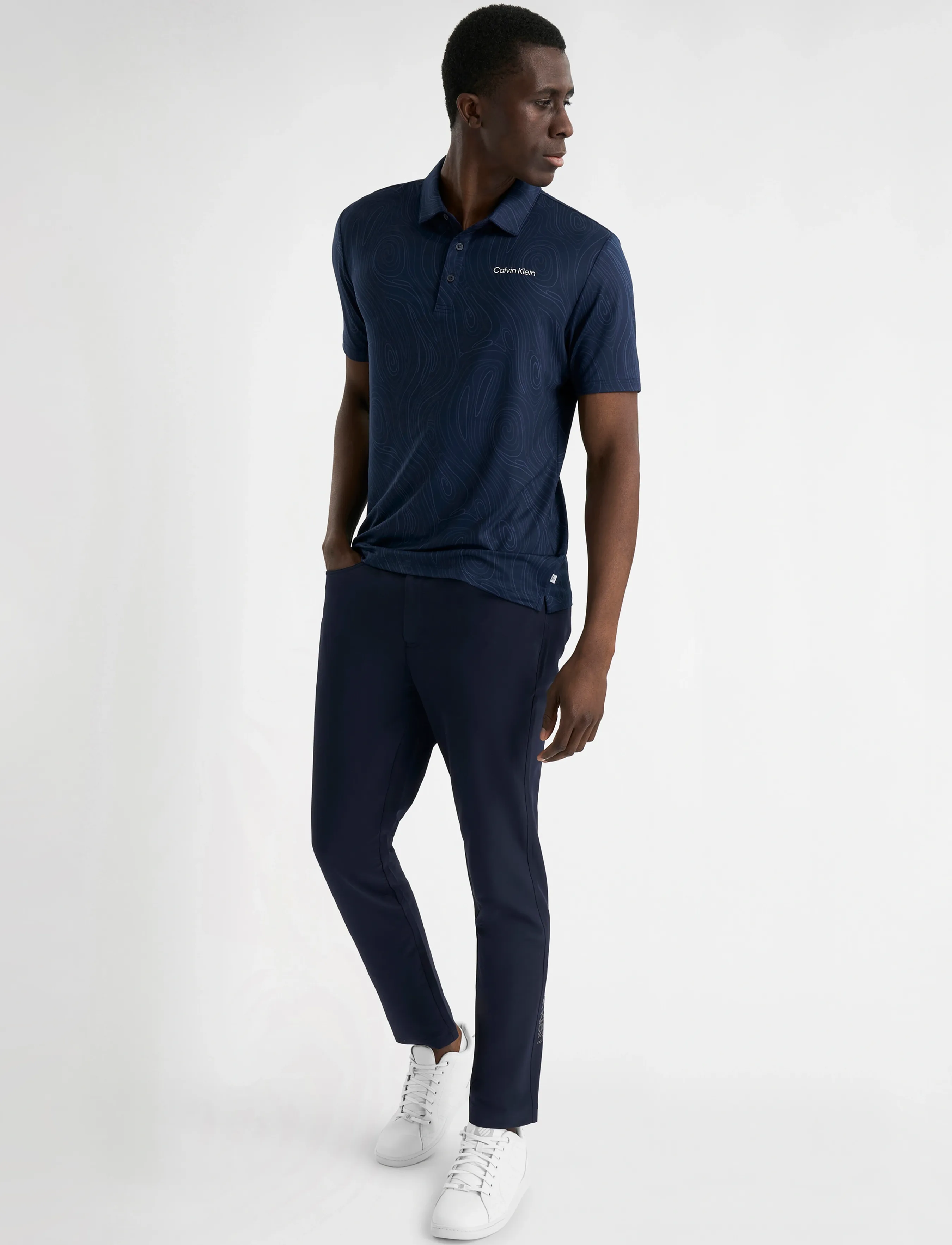 Calvin Klein Golf - MARBLE PRINT POLO - polos - navy - 3