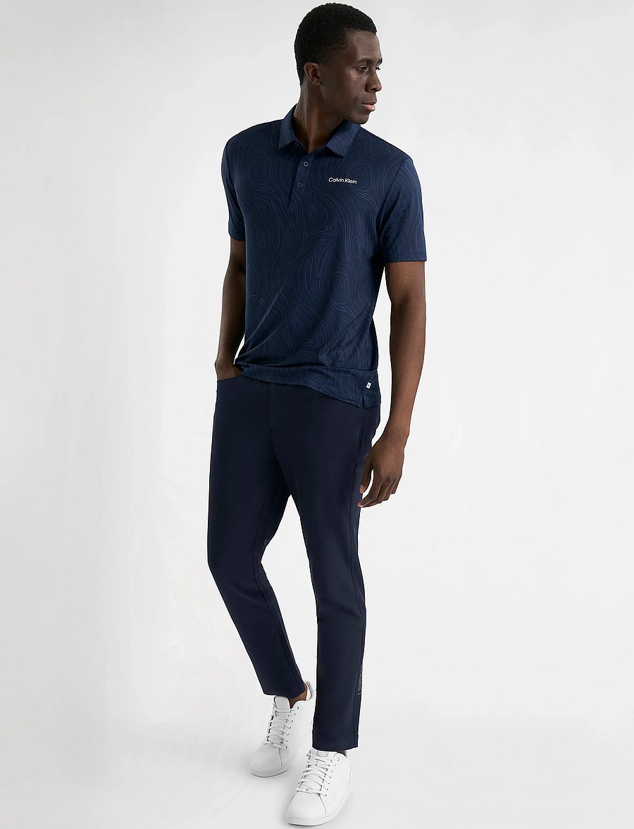 Calvin Klein Golf - MARBLE PRINT POLO - toppar & t-shirts - navy - 3