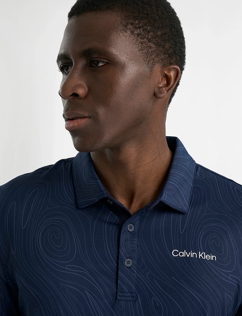 Calvin Klein Golf - MARBLE PRINT POLO - oberteile & t-shirts - navy - 4