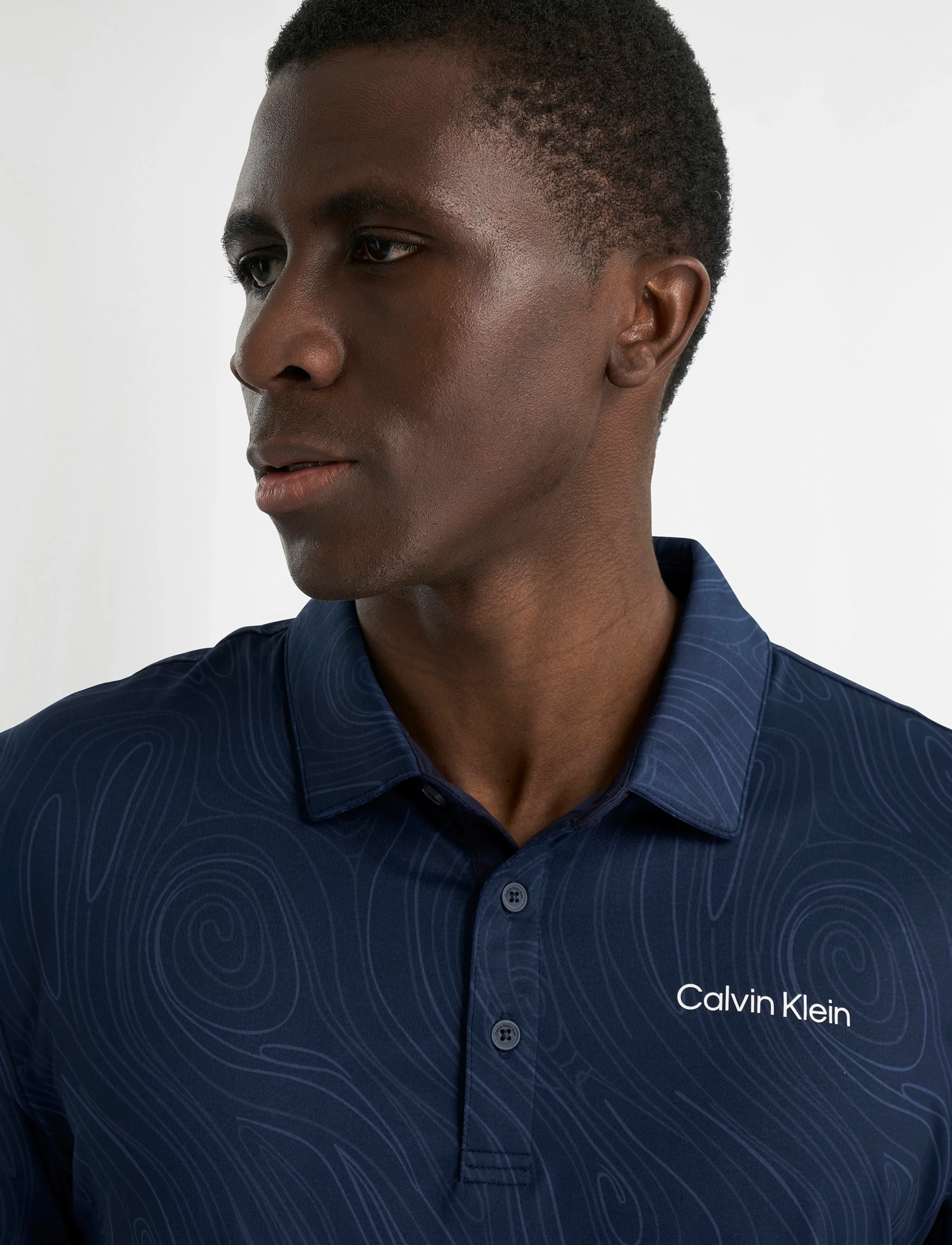 Calvin Klein Golf - MARBLE PRINT POLO - polos - navy - 4