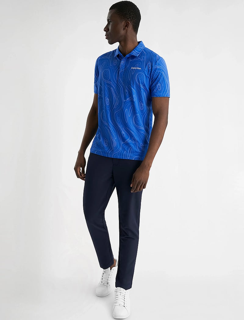 Calvin Klein Golf - MARBLE PRINT POLO - toppe & t-shirts - saphire - 3