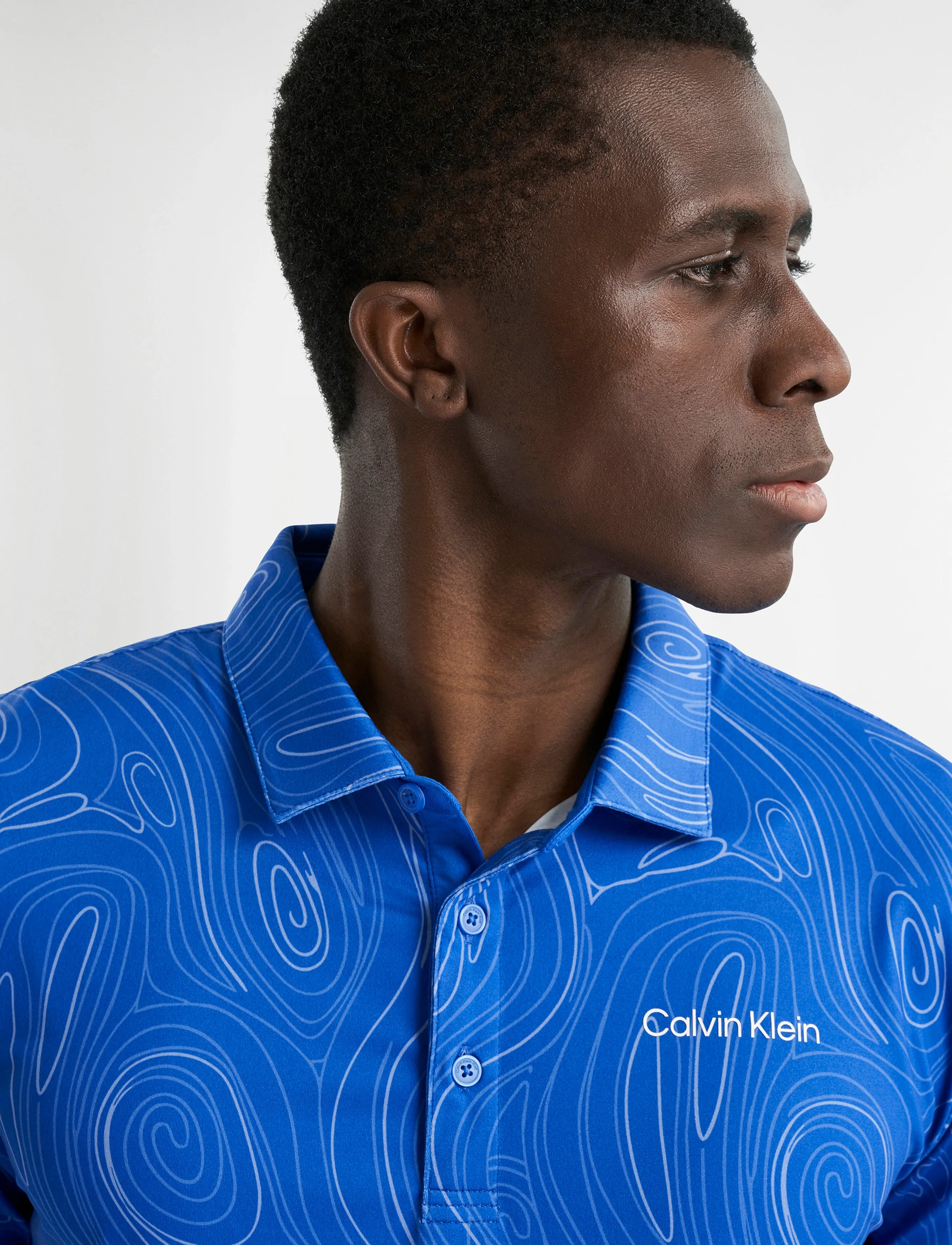 Calvin Klein Golf - MARBLE PRINT POLO - polos - saphire - 4