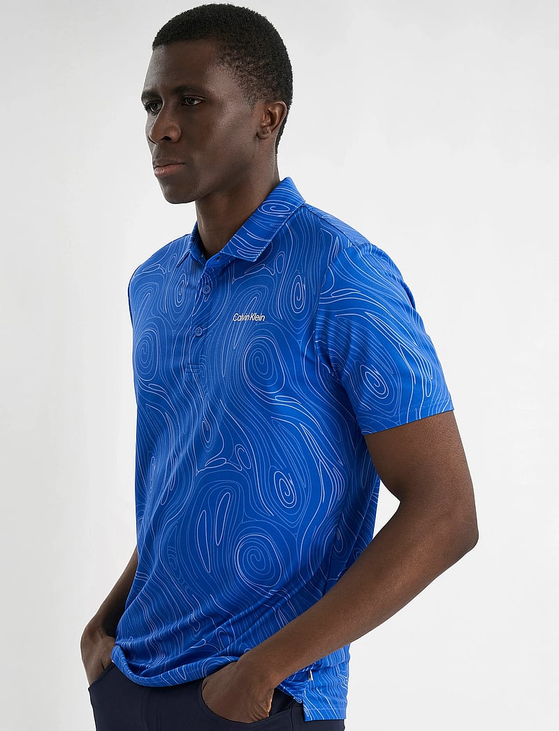 Calvin Klein Golf - MARBLE PRINT POLO - toppe & t-shirts - saphire - 5