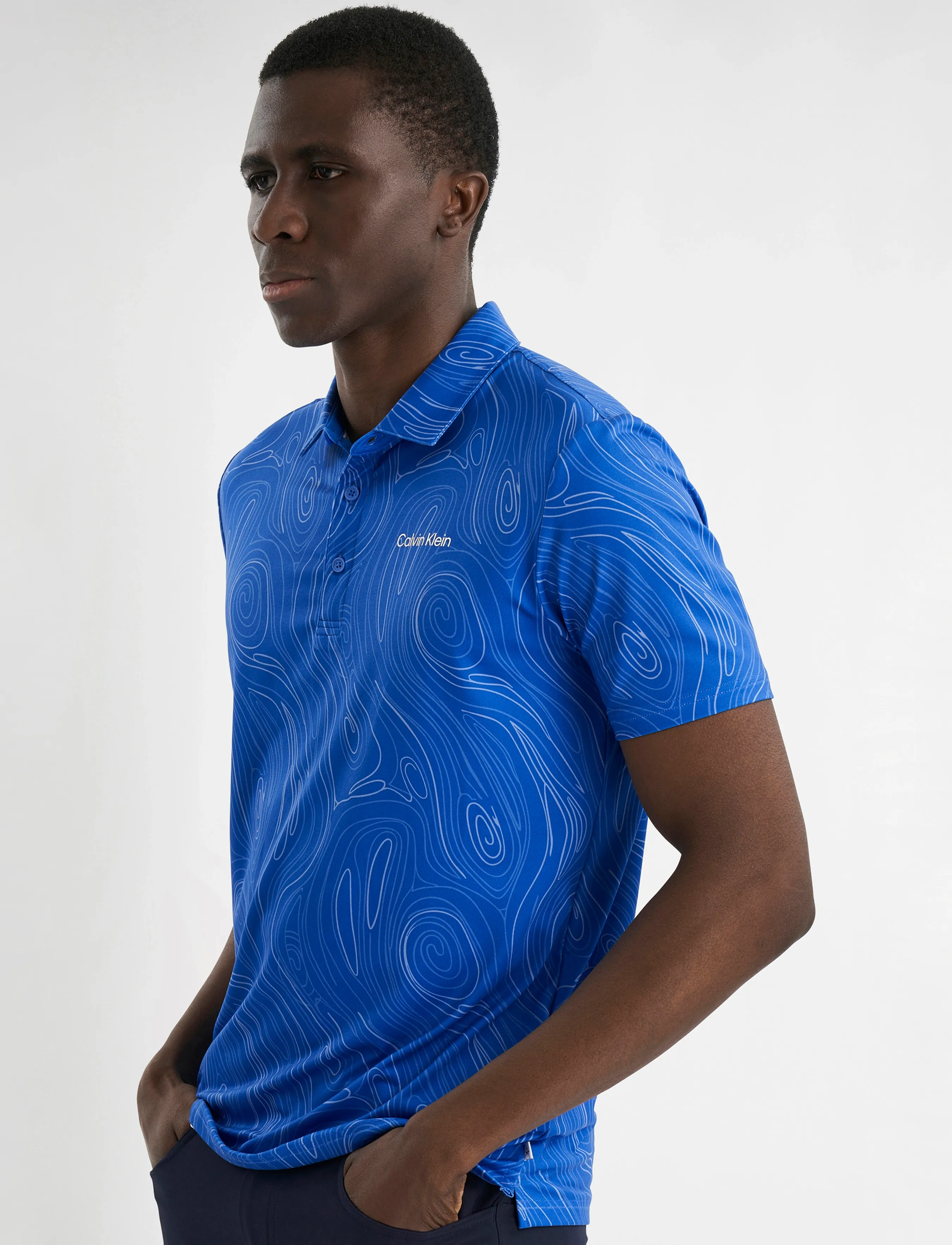 Calvin Klein Golf - MARBLE PRINT POLO - polos - saphire - 5