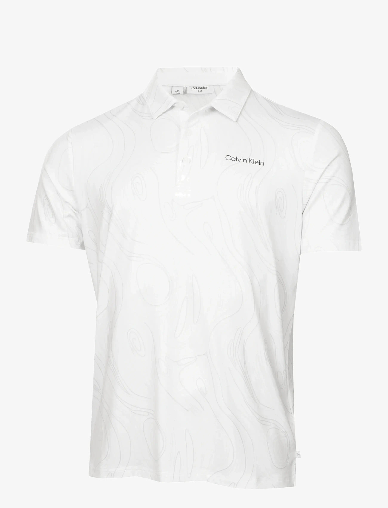 Calvin Klein Golf - MARBLE PRINT POLO - oberteile & t-shirts - white - 1