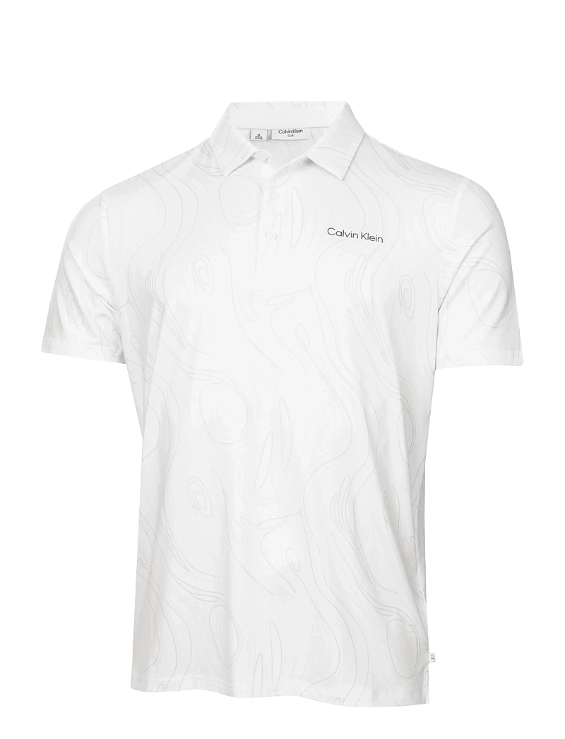 Calvin Klein Golf - MARBLE PRINT POLO - oberteile & t-shirts - white - 1