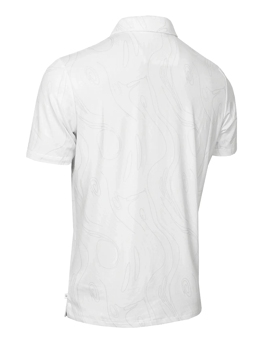Calvin Klein Golf - MARBLE PRINT POLO - tops & t-shirts - white - 2
