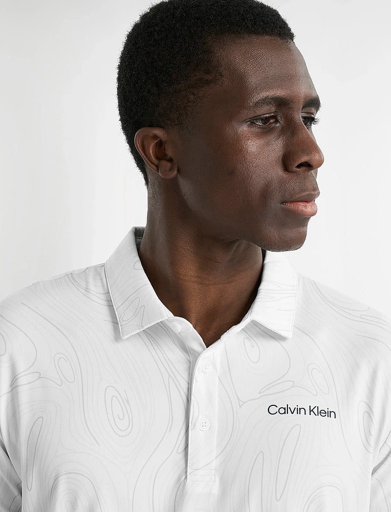 Calvin Klein Golf - MARBLE PRINT POLO - oberteile & t-shirts - white - 4