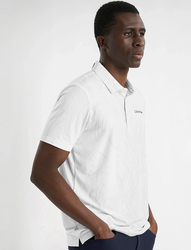 Calvin Klein Golf - MARBLE PRINT POLO - oberteile & t-shirts - white - 5