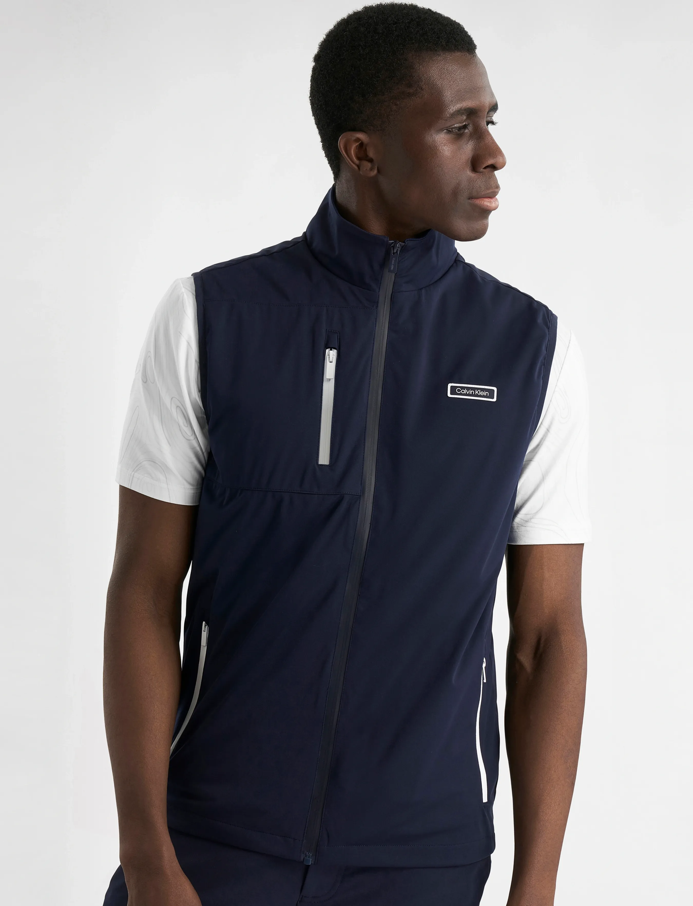 Calvin Klein Golf Deerpark Lightweight Gilet, S, Sport Oberbekleidung, Marineblau - Westen, Männerswear
