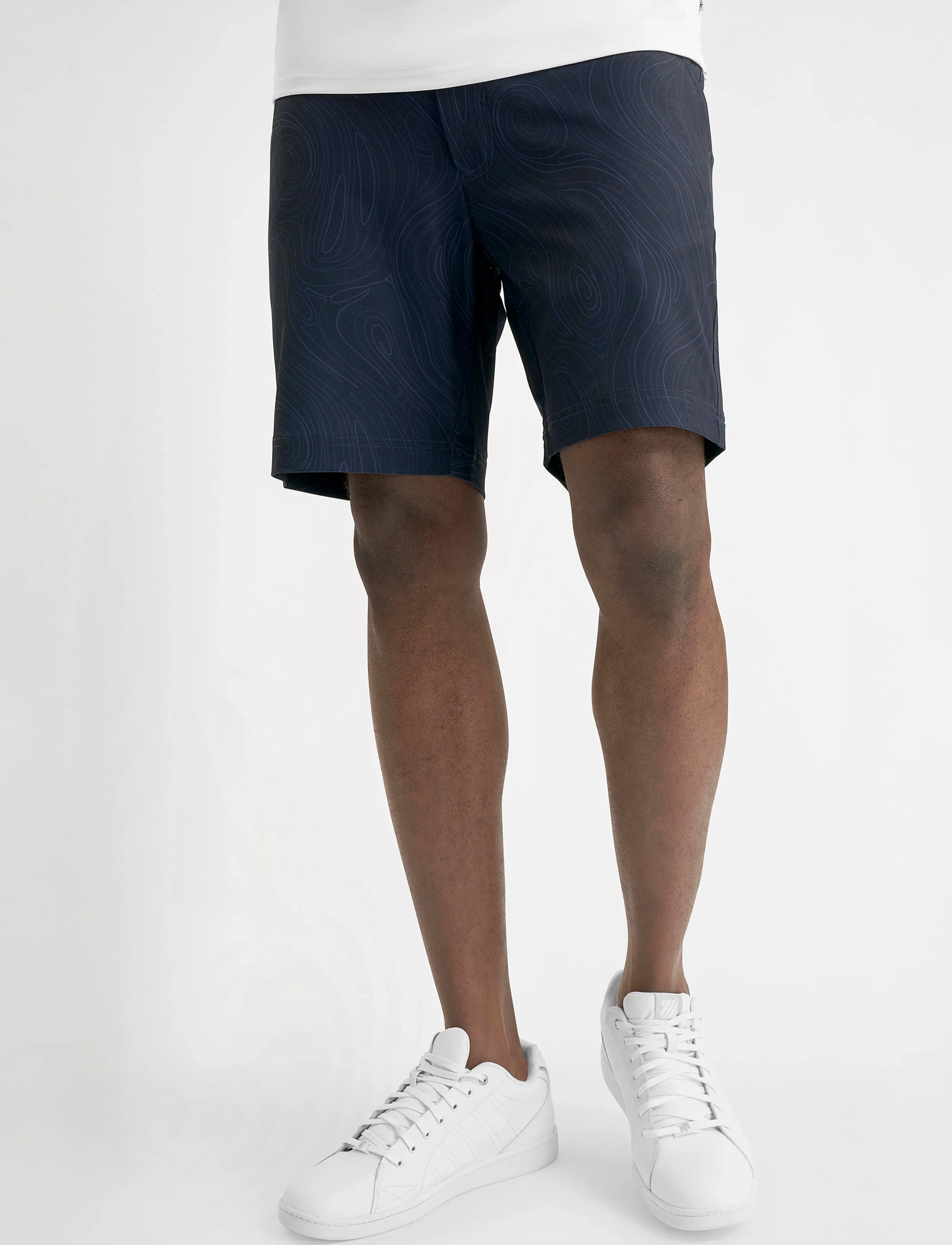 Calvin Klein Golf Marble Print Bullet Shorts, 36, Navy, Sport Shorts > Sport Golf Shorts, Herre