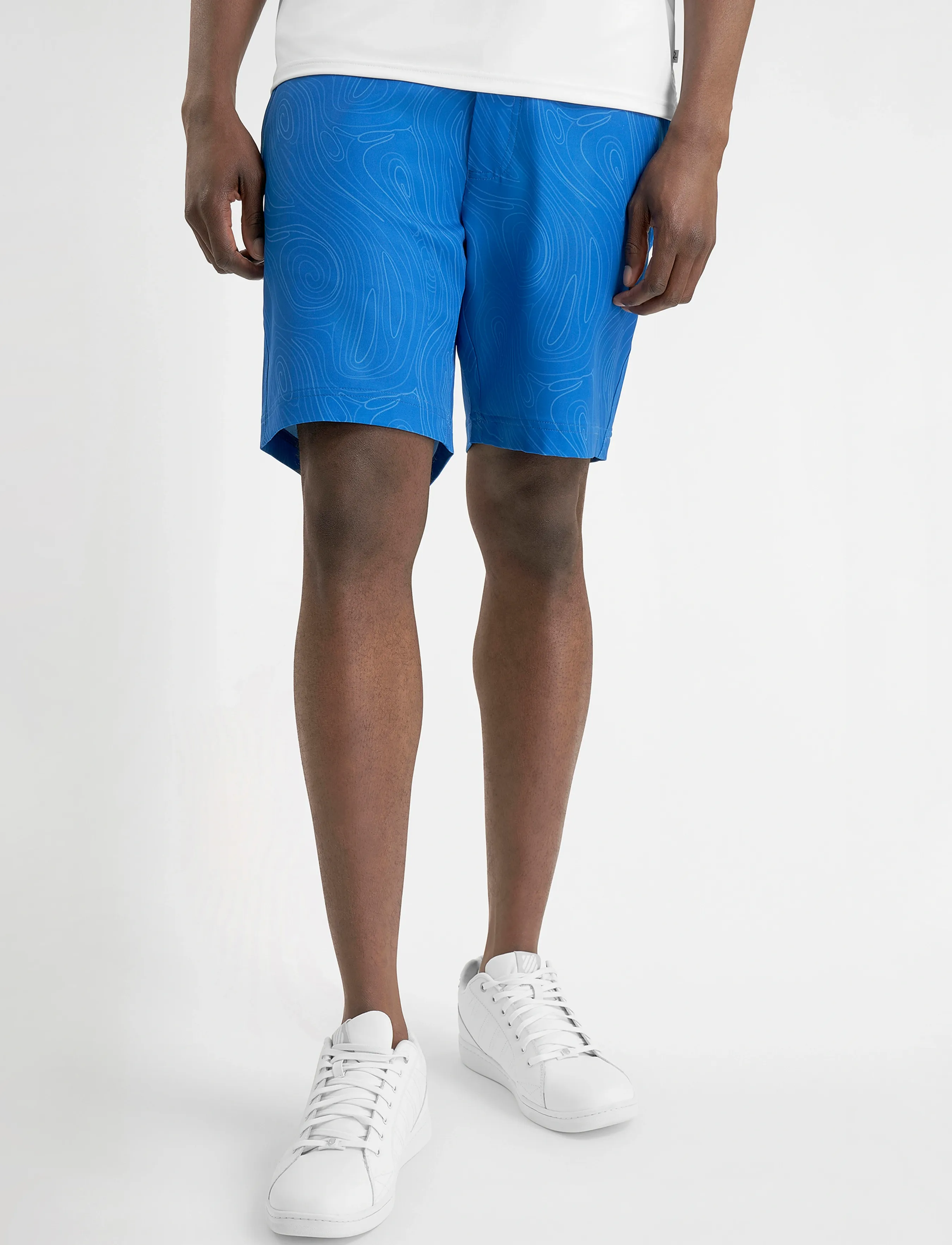 Calvin Klein Golf Marble Print Bullet Shorts, 40, Blue, Sport Shorts > Sport Golf Shorts, Herre