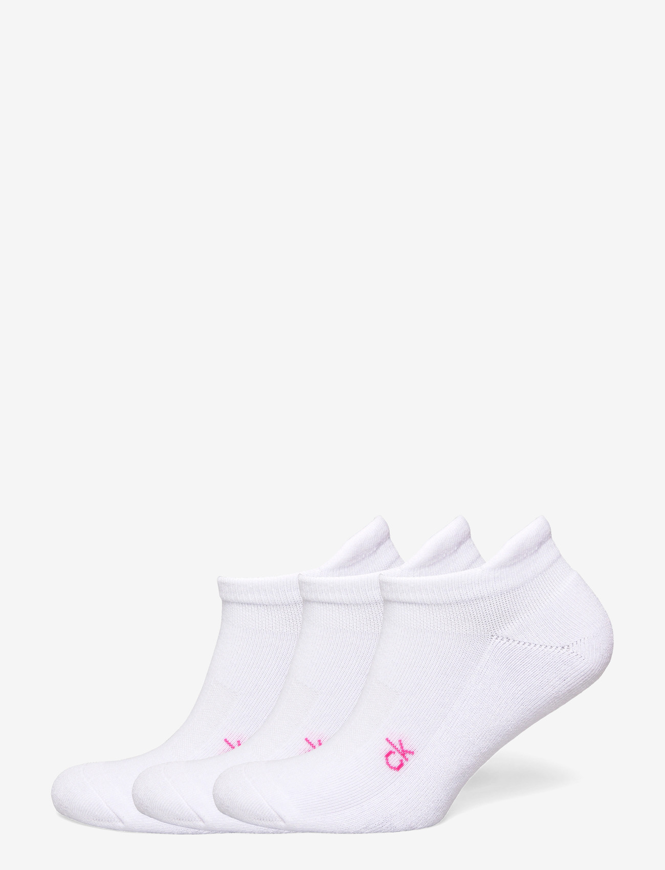 Calvin Klein Golf - LADIES GOLF TRAINER SOCK WITH TAB - undertøj og sokker - wht-pnk - 0