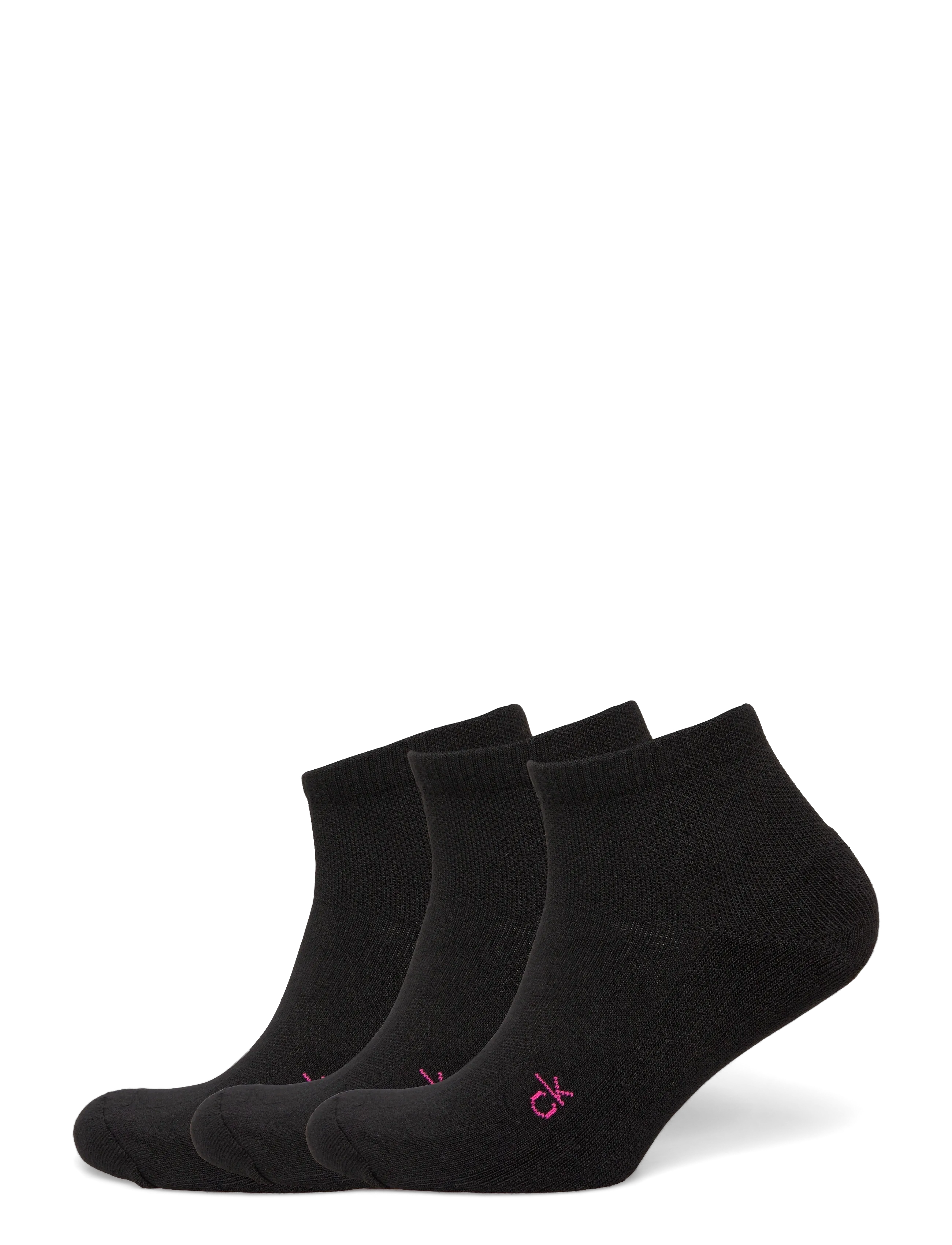 Calvin Klein Golf LADIES GOLF QUARTER SOCK ( 3 PAIRS ) - Socken - BLK-PNK / black