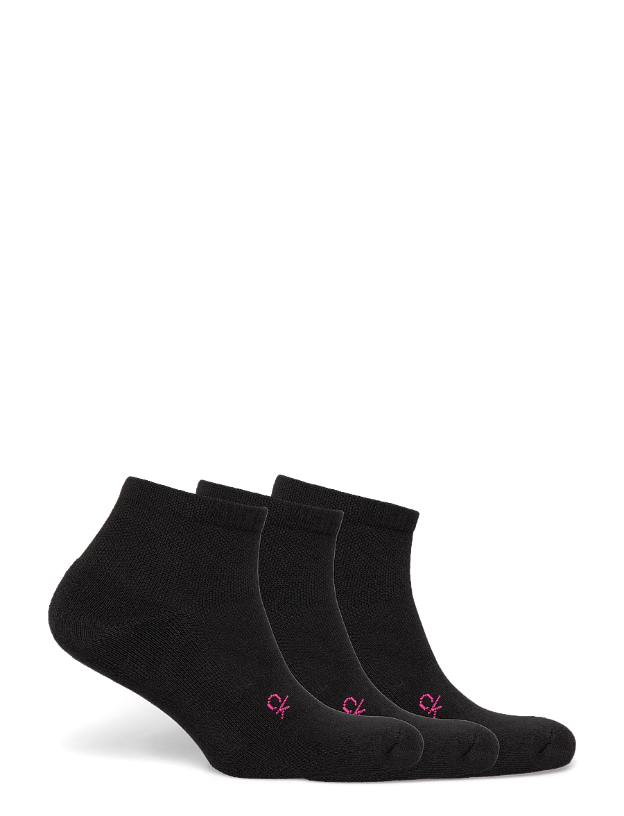 Calvin Klein Golf - LADIES GOLF QUARTER SOCK ( 3 PAIRS ) - undertøj og sokker - blk-pnk - 1