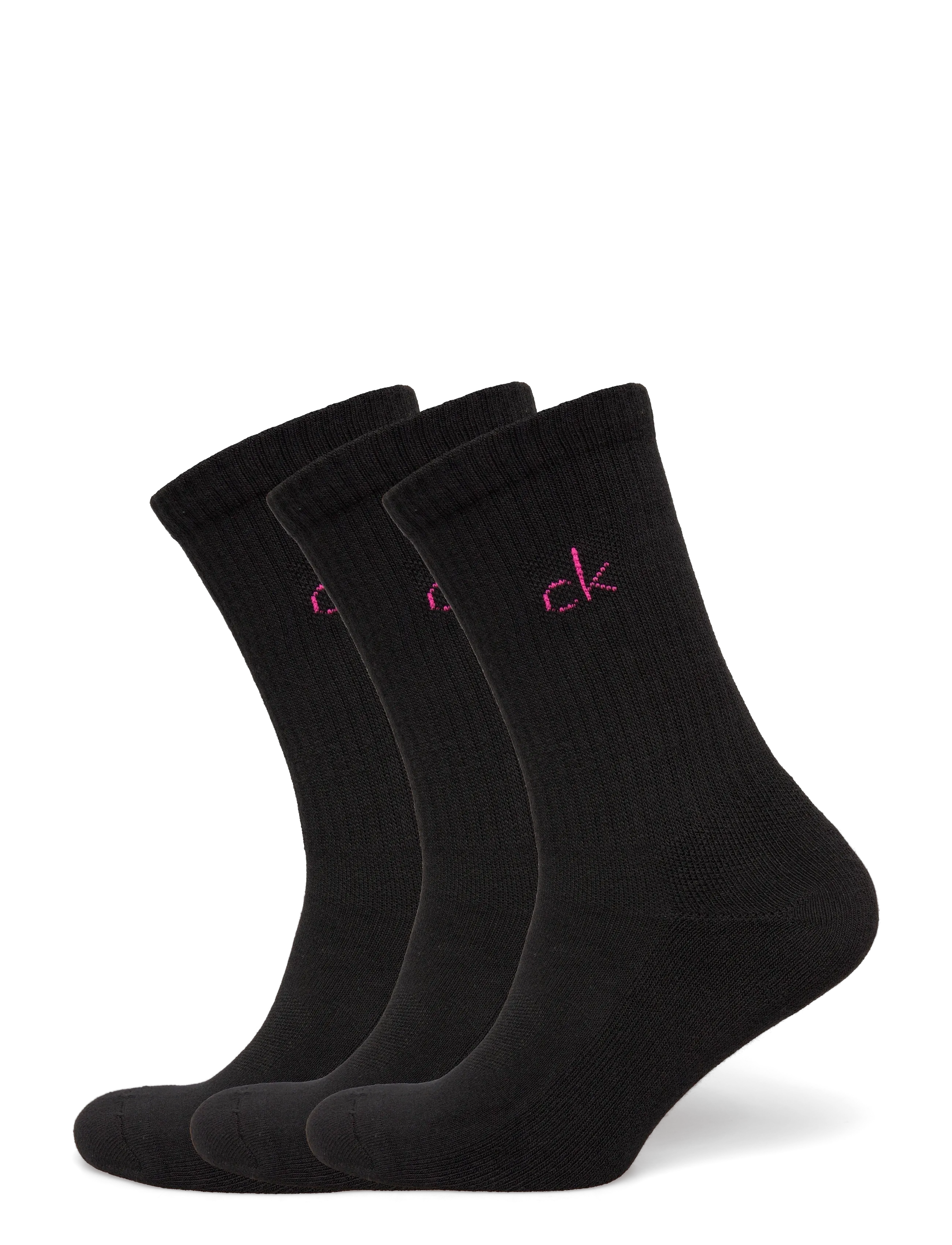 Calvin Klein Golf Ladies Golf Crew Sock ( 3 Pairs ), OS37/42, Black, Sport Underwear > Sport Socks, Dame
