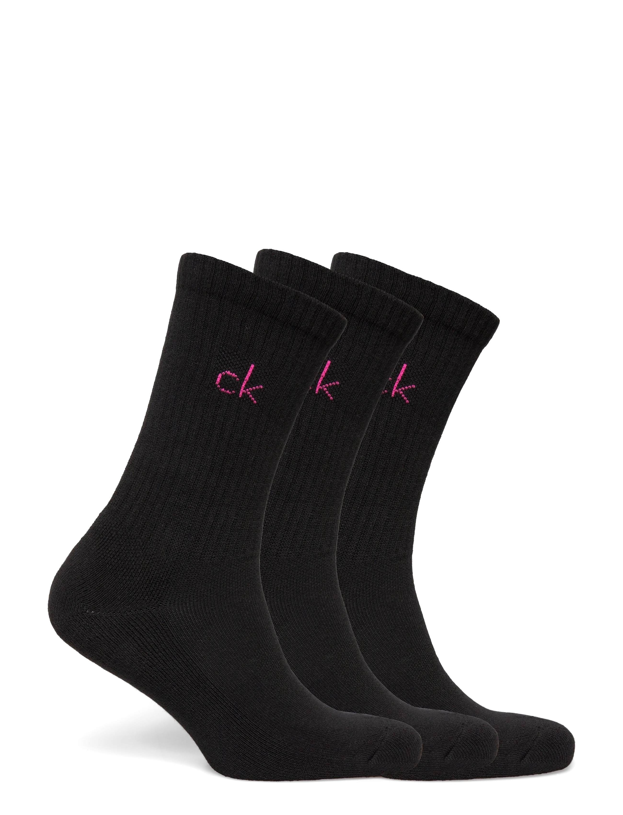 Calvin Klein Golf - LADIES GOLF CREW SOCK ( 3 PAIRS ) - undertøj og sokker - blk-pnk - 1