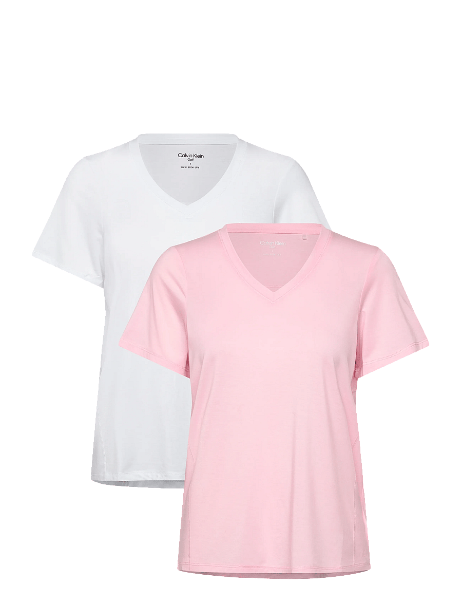 Calvin Klein Golf - TIA 2 PACK RELAXED TEE - palaidinės ir marškinėliai - repk-wht - 0