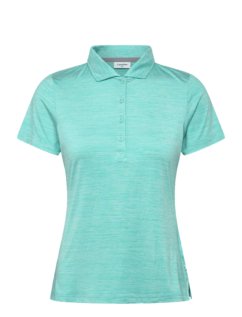 Calvin Klein Golf - MILA MINI STRIPE POLO - oberteile & t-shirts - jadegrn - 0