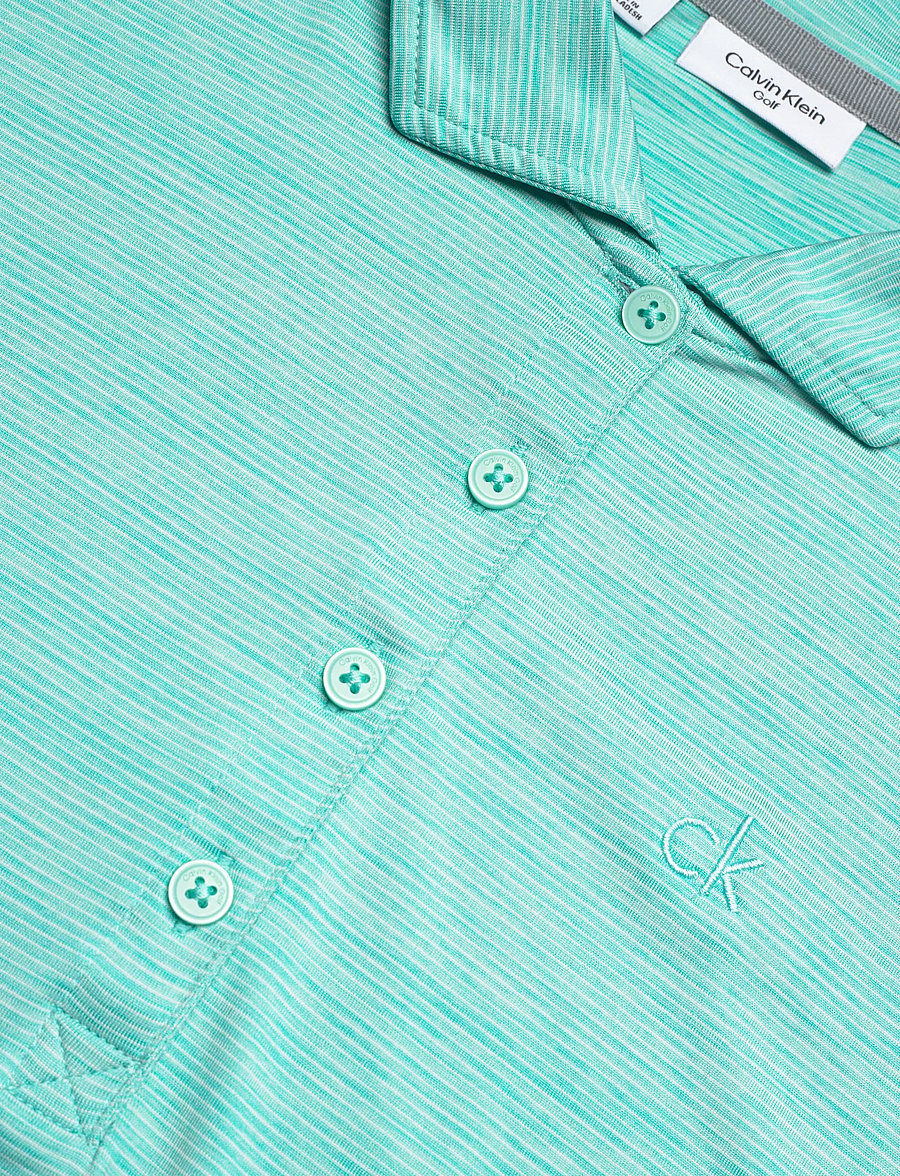 Calvin Klein Golf - MILA MINI STRIPE POLO - alussärgid ja t-särgid - jadegrn - 2