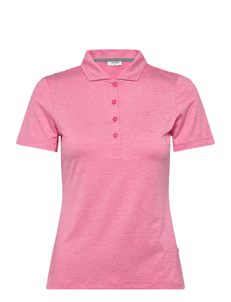 Calvin Klein Golf - MILA MINI STRIPE POLO - toppe & t-shirts - pink - 0