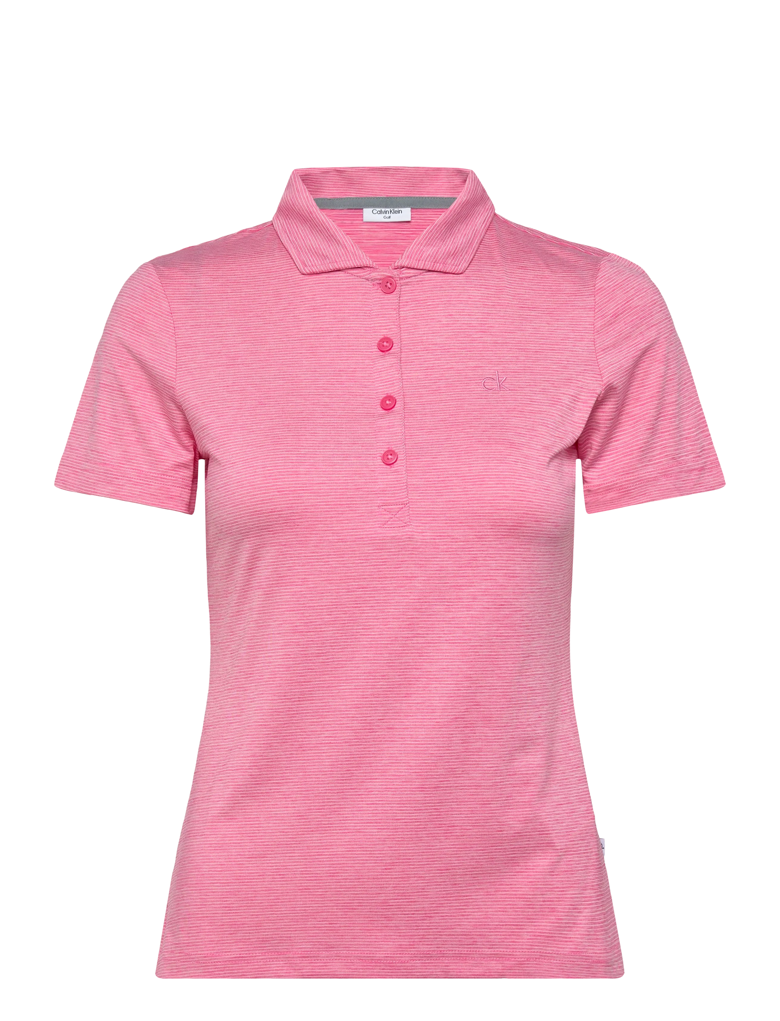 Calvin Klein Golf MILA MINI STRIPE POLO - Premium styles - PINK / pink/rose