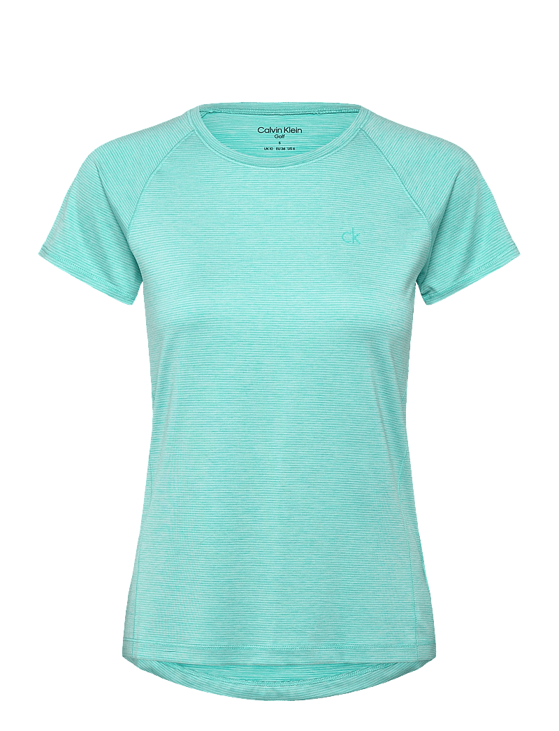Calvin Klein Golf - MILA MINI STRIPE SHORT SLEEVE TEE - t-shirts - jadegrn - 0
