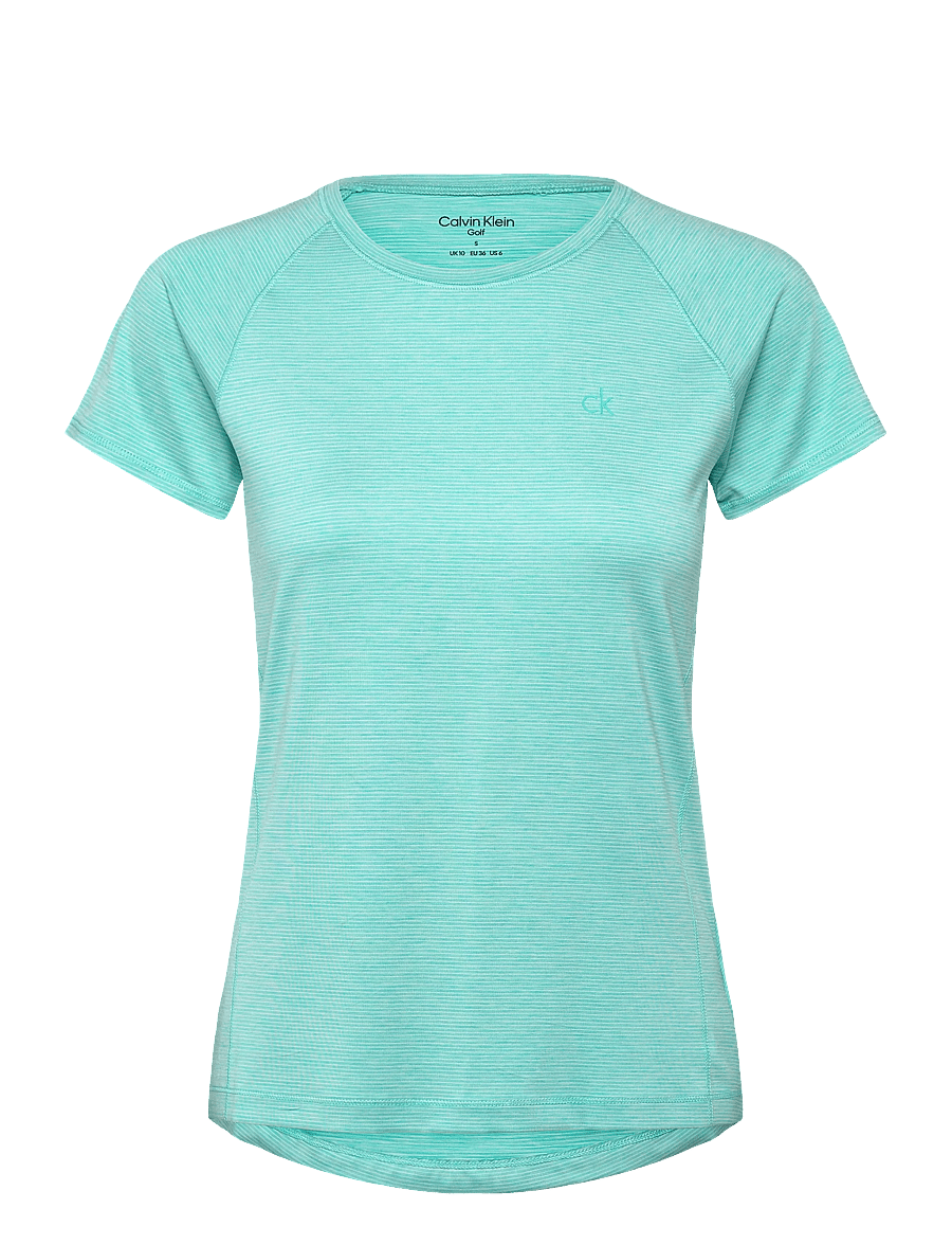 Calvin Klein Golf - MILA MINI STRIPE SHORT SLEEVE TEE - t-shirts - jadegrn - 0