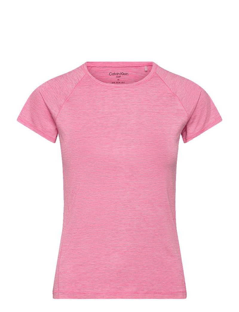 Calvin Klein Golf - MILA MINI STRIPE SHORT SLEEVE TEE - t-shirts - pink - 0