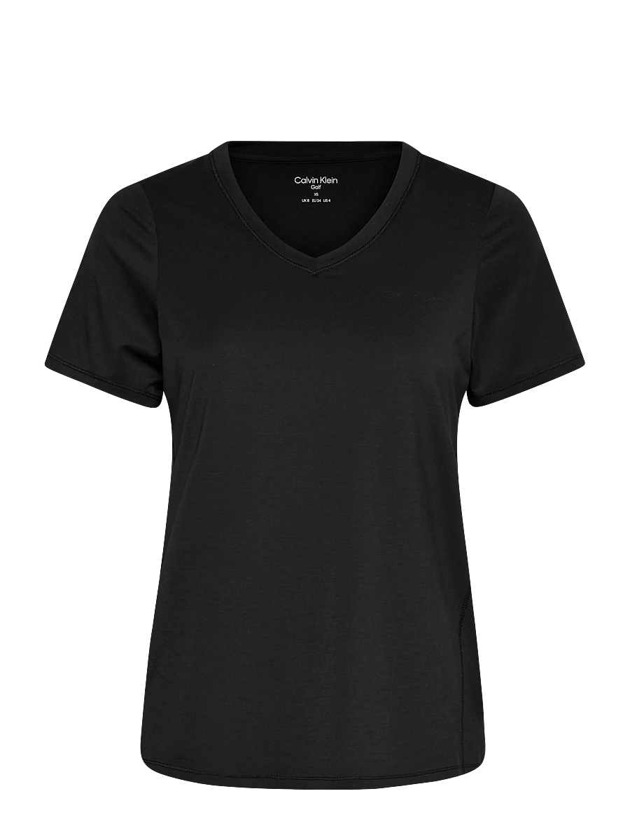 Calvin Klein Golf - VADA V-NECK RELAXED TEE - alussärgid ja t-särgid - blk - 0
