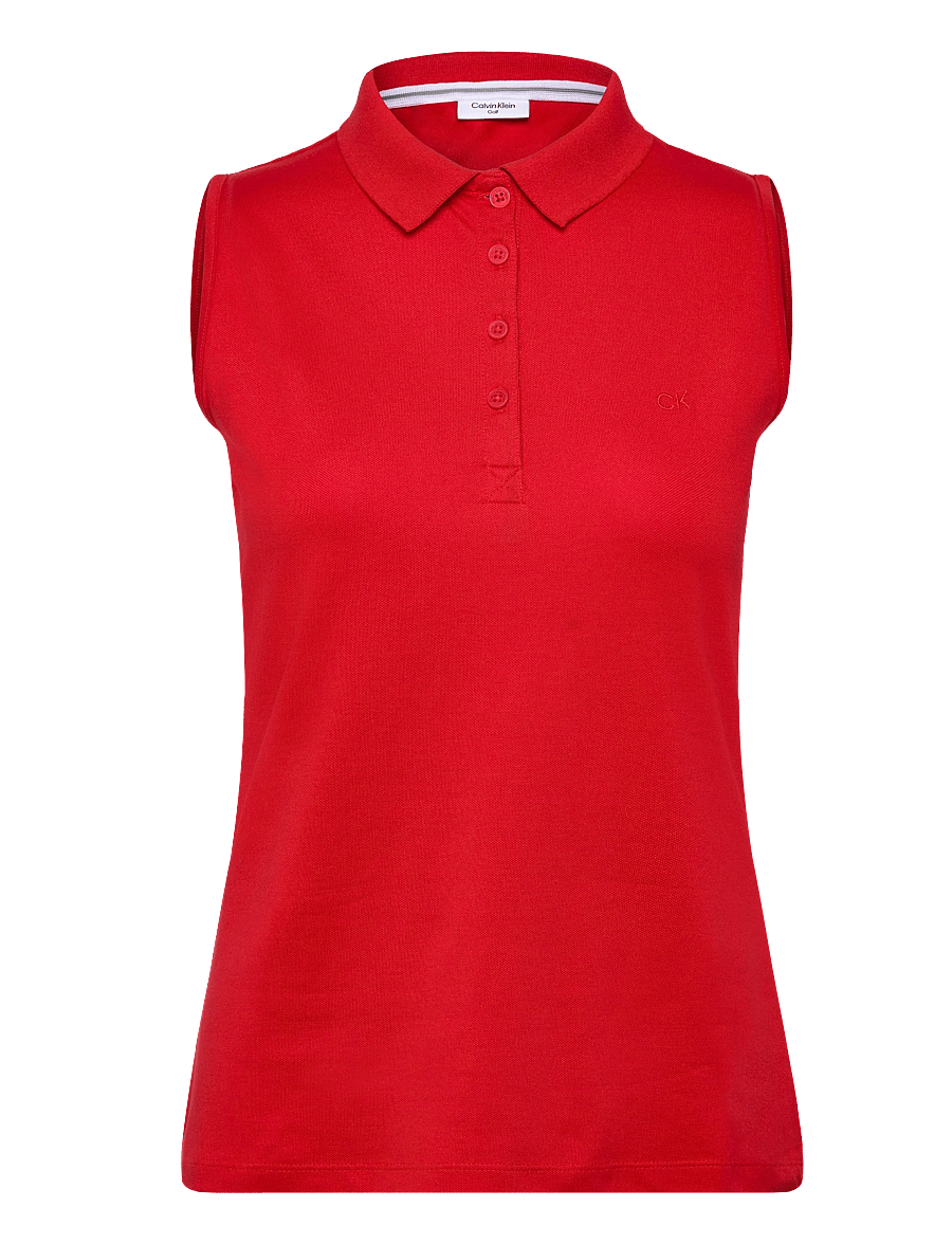Calvin Klein Golf - S/LESS PEFORMANCE COTTON PIQUE POLO - toppe & t-shirts - bred - 0