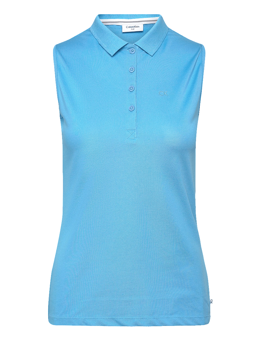 Calvin Klein Golf - S/LESS PEFORMANCE COTTON PIQUE POLO - toppe & t-shirts - heritblu - 0