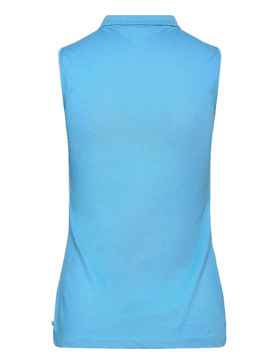 Calvin Klein Golf - S/LESS PEFORMANCE COTTON PIQUE POLO - toppe & t-shirts - heritblu - 1