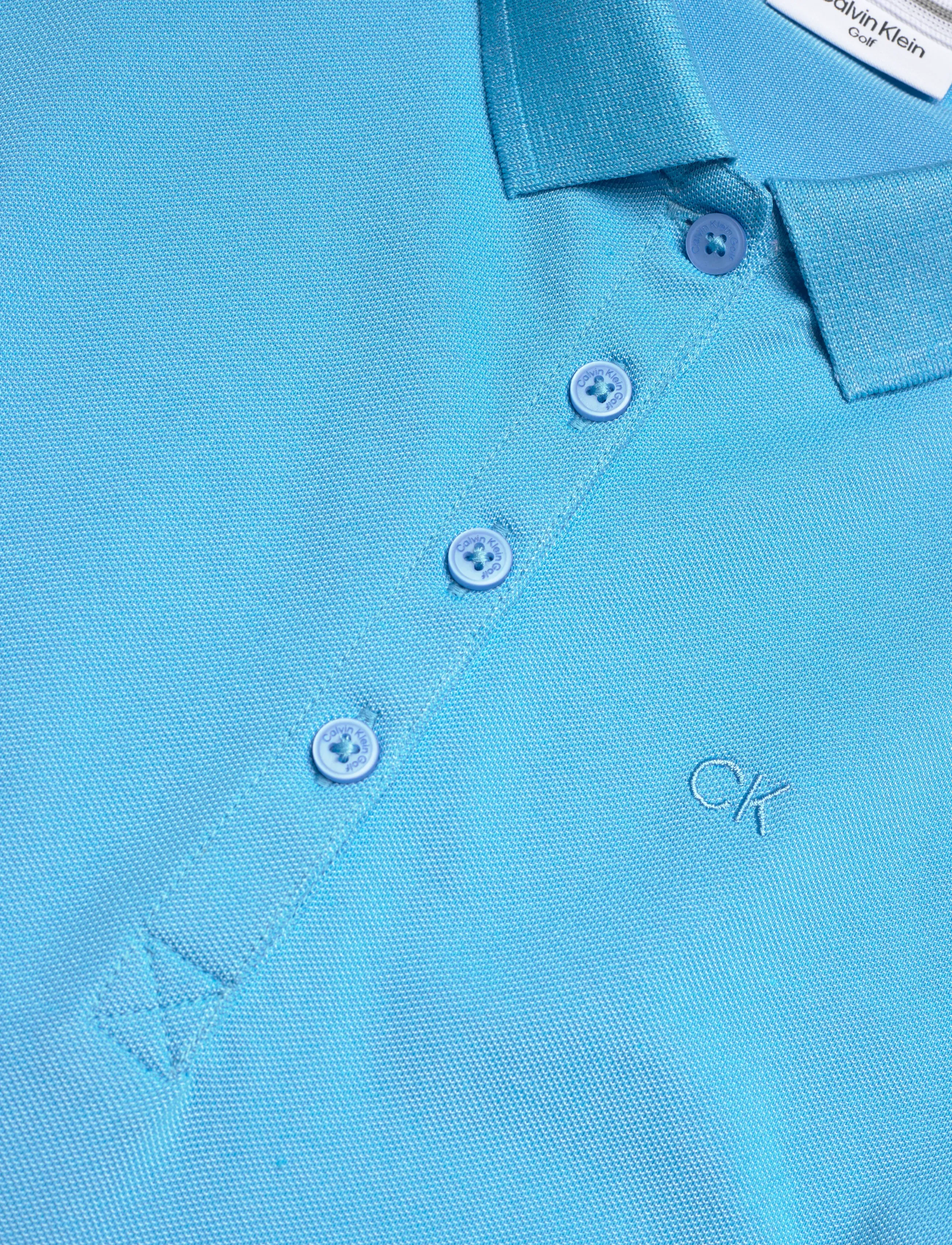 Calvin Klein Golf - S/LESS PEFORMANCE COTTON PIQUE POLO - toppe & t-shirts - heritblu - 2