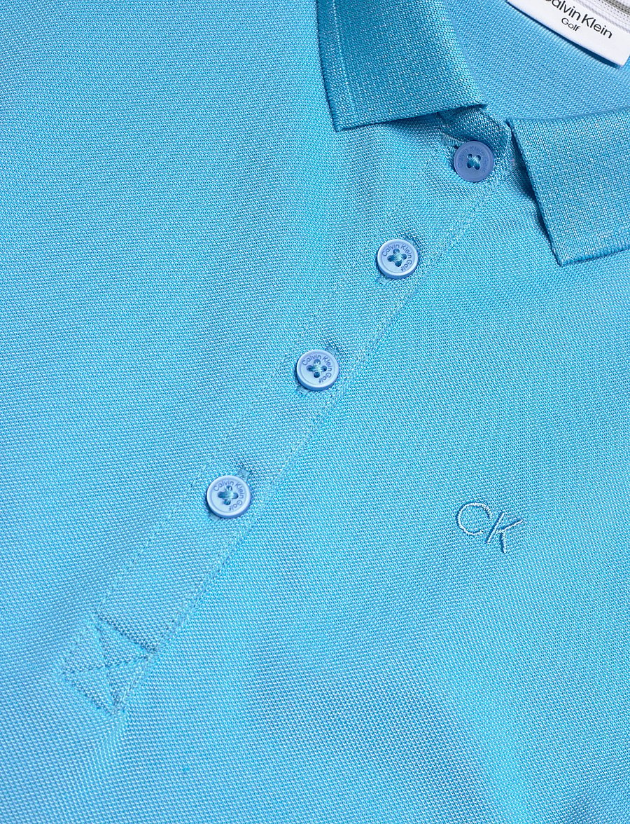 Calvin Klein Golf - S/LESS PEFORMANCE COTTON PIQUE POLO - toppe & t-shirts - heritblu - 2