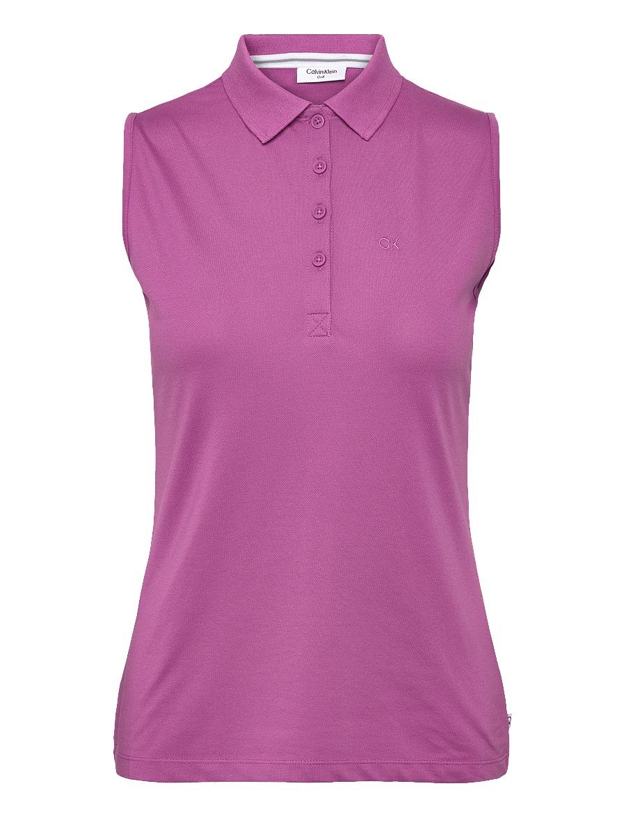 Calvin Klein Golf - S/LESS PEFORMANCE COTTON PIQUE POLO - toppe & t-shirts - orchid - 0