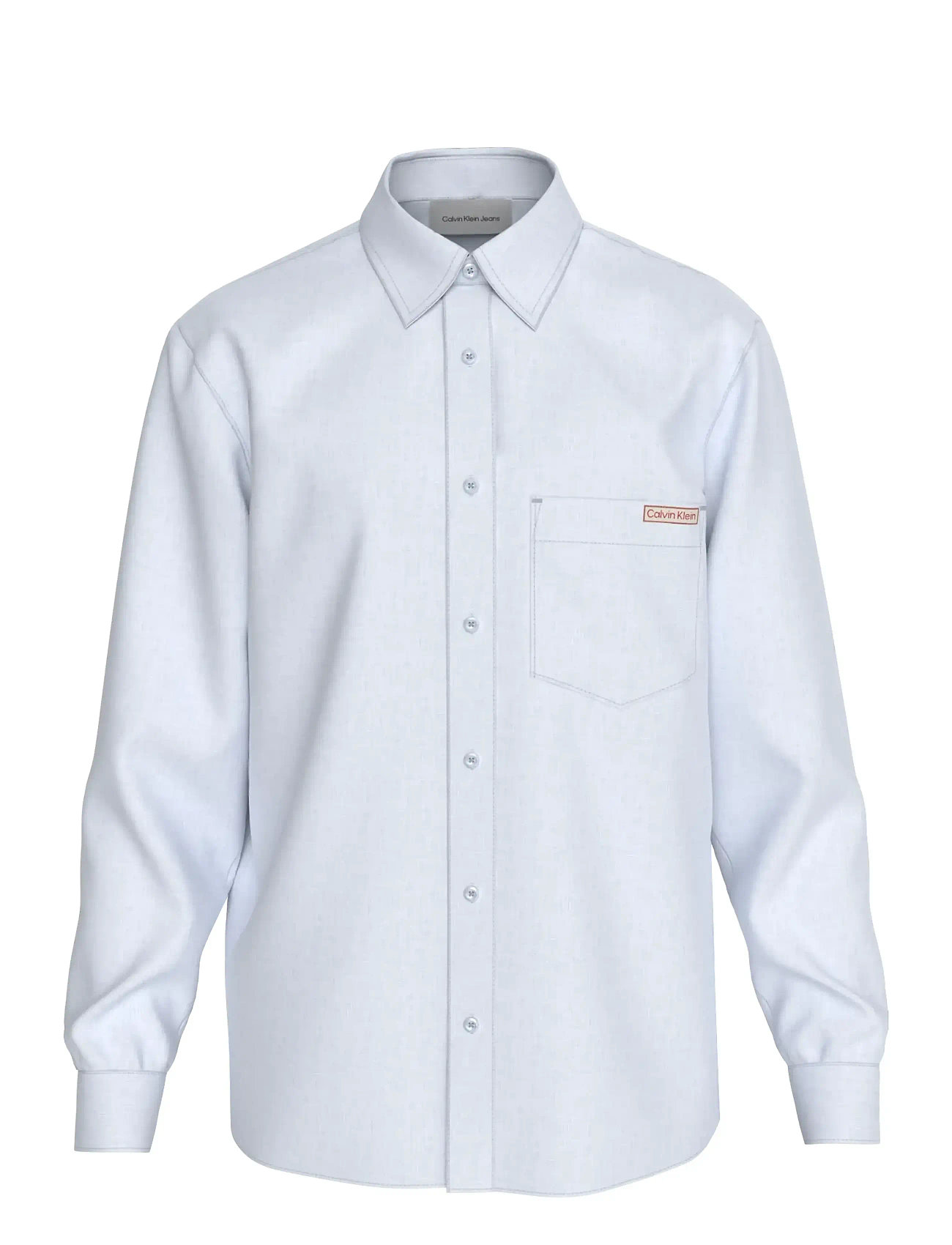 Calvin Klein Jeans Ls Solid Casual Linen Classic Sh - - XS 1
