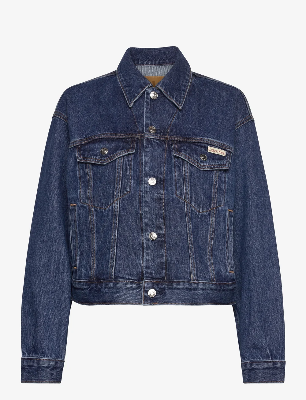 Calvin klein denim trucker jacket sales