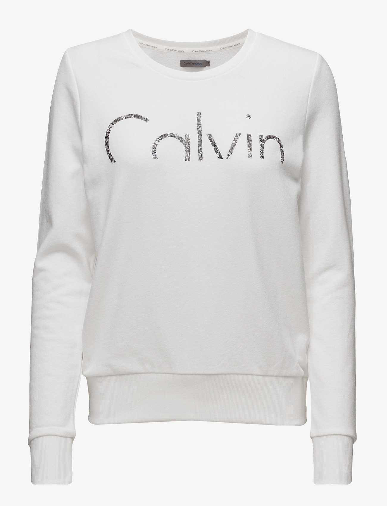 Calvin Klein Jeans - HADAR CK LOGO CN LS - bright white - 0
