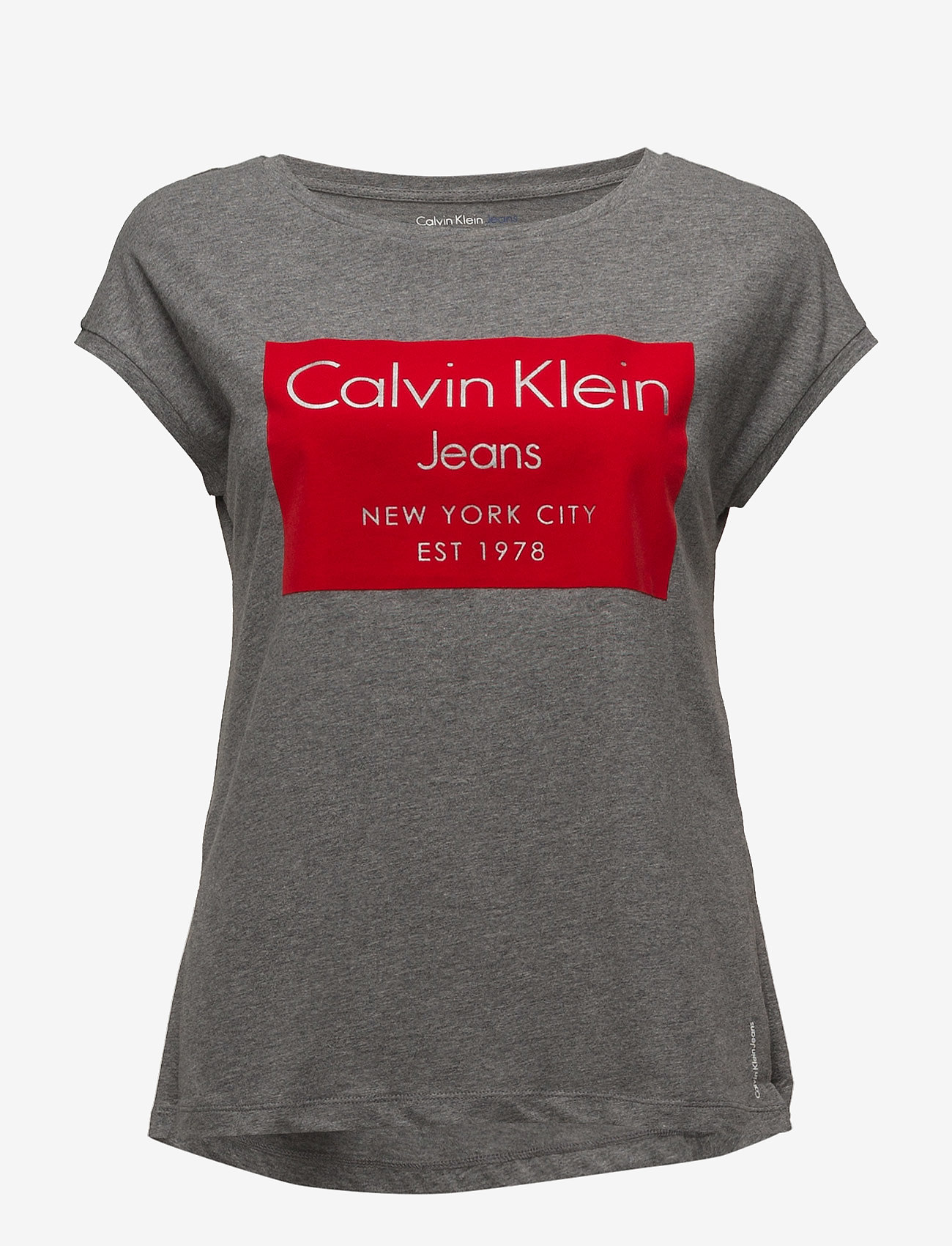 Calvin Klein Jeans - TIKA-22 CN LWK S/S, - mid grey heather - 0