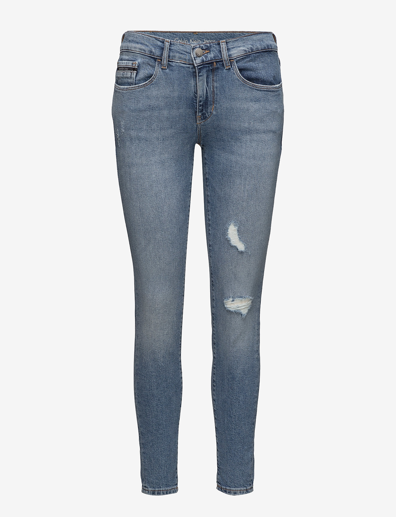 Calvin Klein Jeans - MR Skinny ankle-Salt - salt & pepper destructed - 0